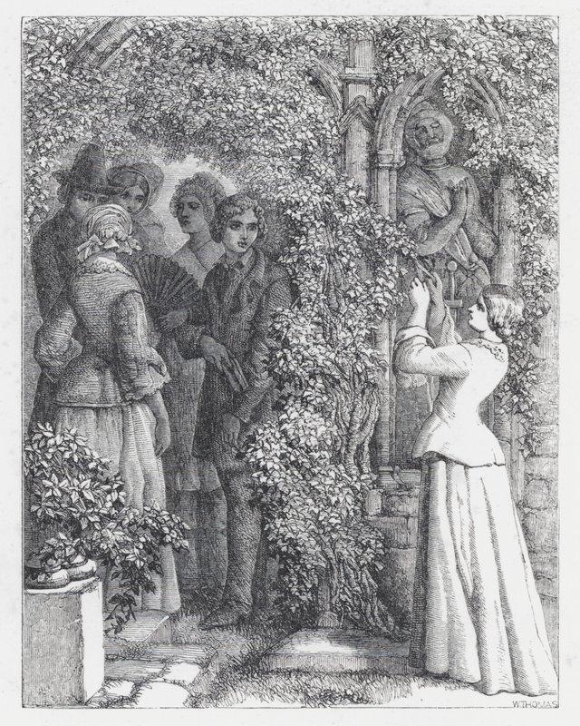 Illustration zu Tennysons Gedicht, Die Prinzessin (Stich) von Daniel (after) Maclise