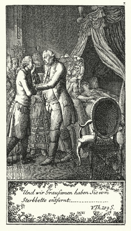 Und wir haben dich grausam vom Sterbebett ferngehalten von Daniel Nikolaus Chodowiecki