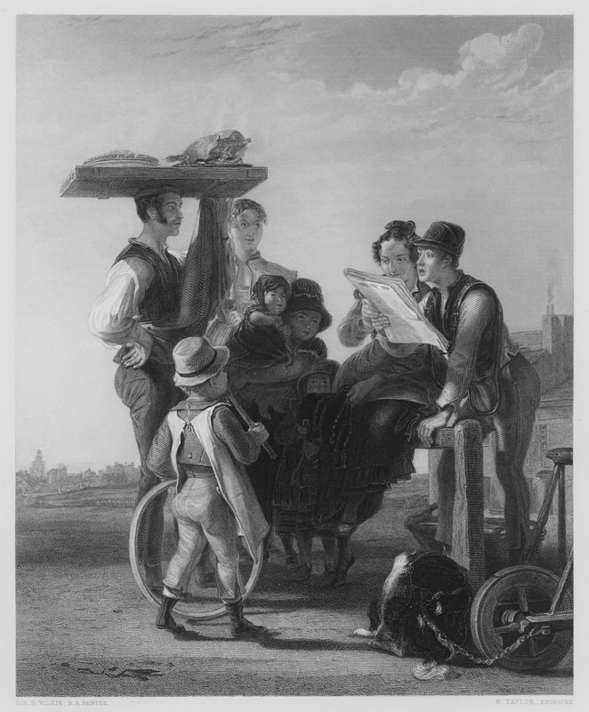 Die Nachrichten lesen, nach dem Bild in der Vernon-Galerie von David (after) Wilkie