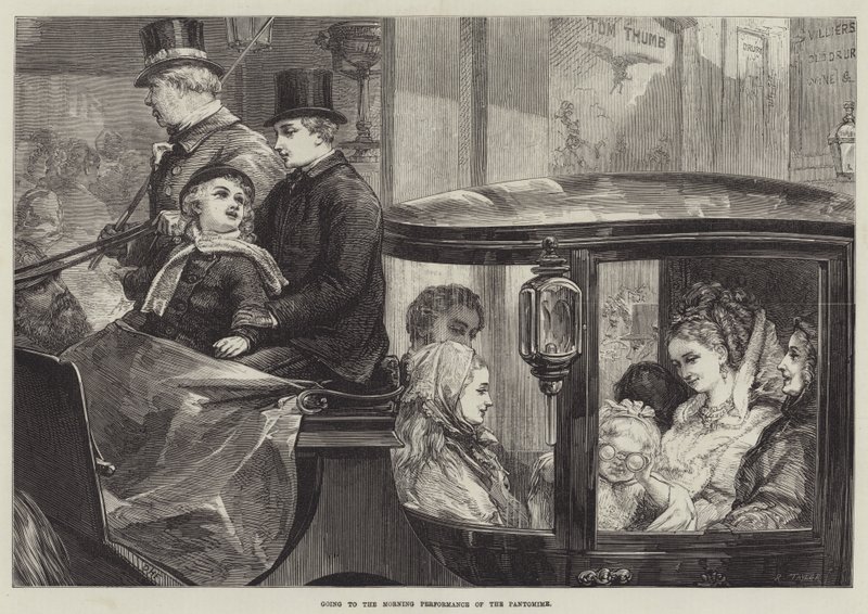 Auf dem Weg zur Morgenaufführung des Pantomime von David Henry Friston