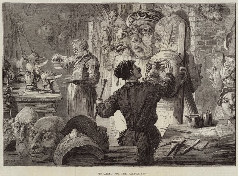 Vorbereitung auf die Pantomimen von David Henry Friston