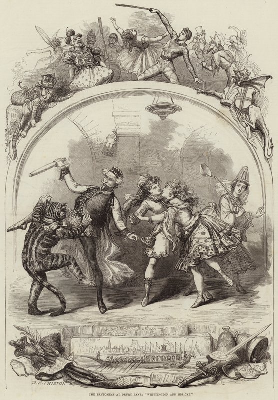 Das Pantomime im Drury Lane, Whittington und seine Katze von David Henry Friston