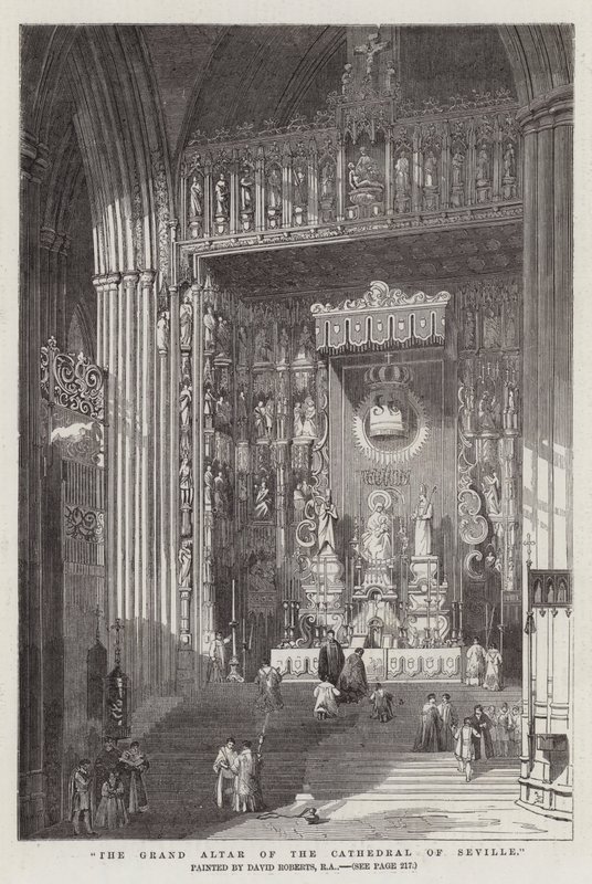 Der große Altar der Kathedrale von Sevilla von David Roberts