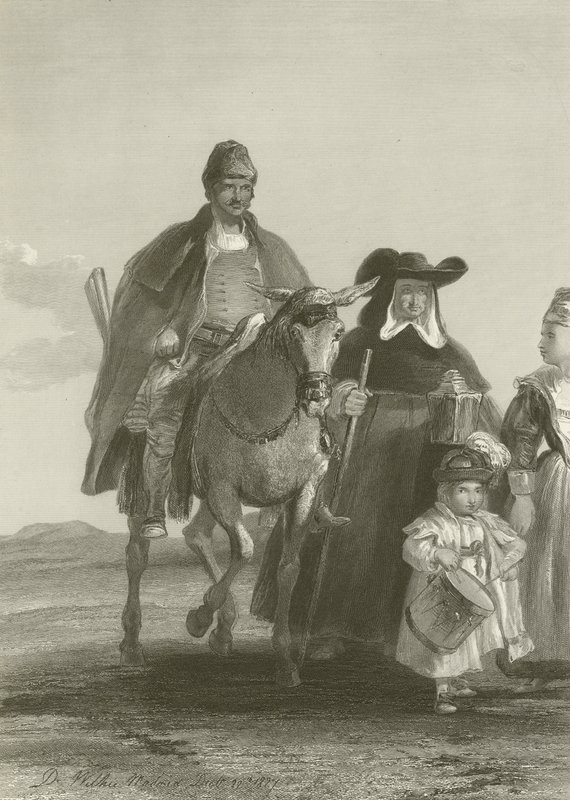 Gruppe von Figuren, die Madrid betreten von David Wilkie