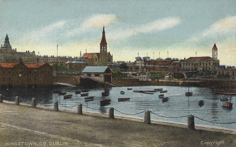Dun Laoghaire Kingstown, County Dublin, Irland, koloriertes Foto von Desire Chaineux