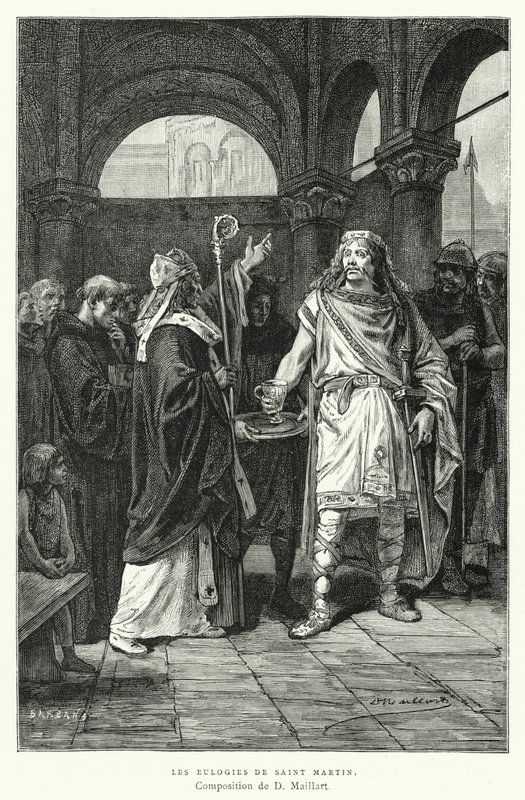 Les Eulogies De Saint Martin (Gravur) von Diogene Ulysse Napoleon Maillart