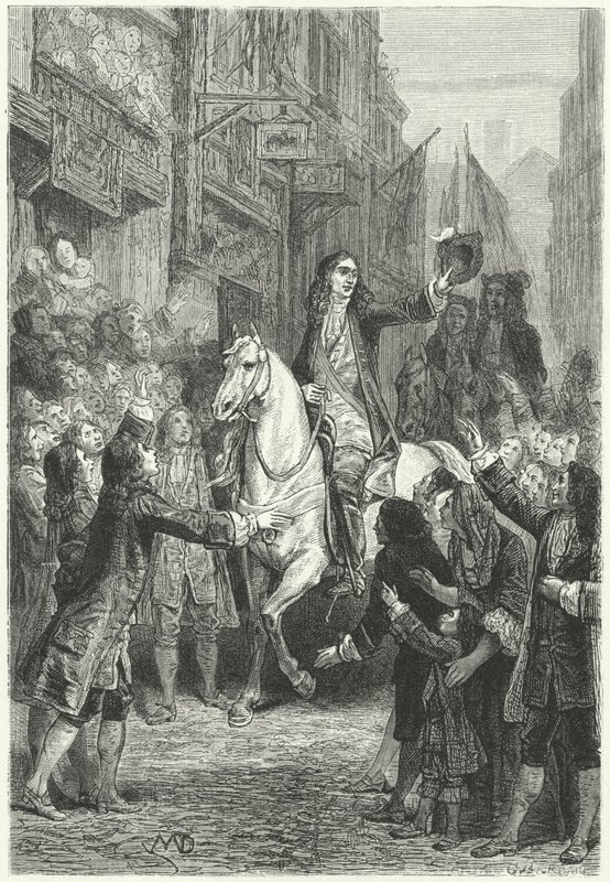 Wilhelm III. zieht in London ein von Diogene Ulysse Napoleon Maillart