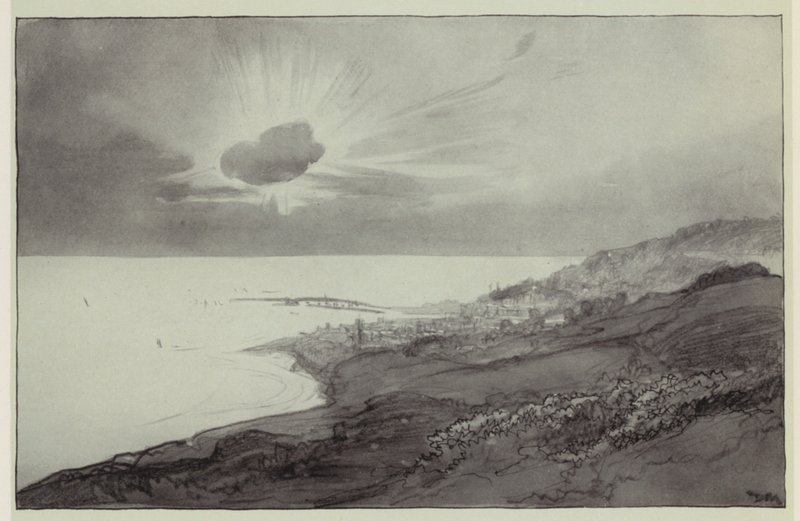 Lyme Regis von den Charmouth Hills von Donald (after) Maxwell