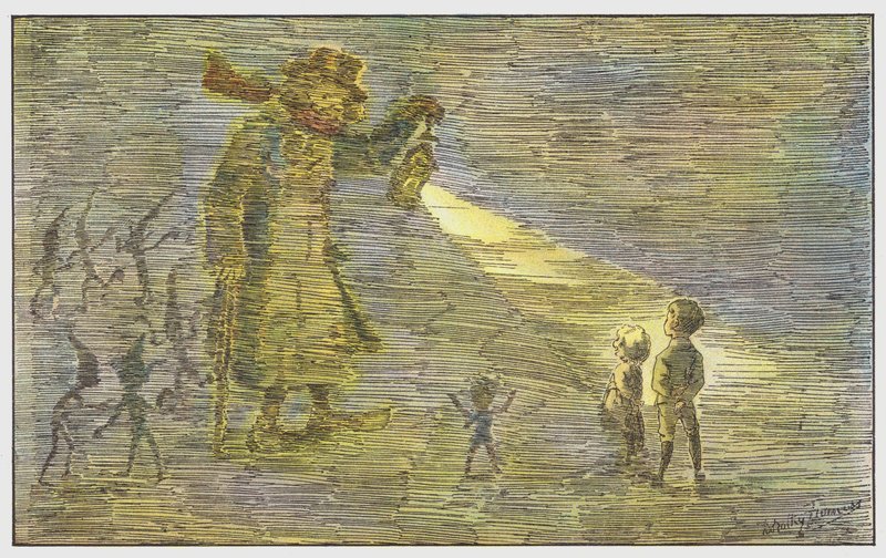 Sie erzählen dem Gelben Nebel, dass sie ihr Glück suchen von Dorothy Furniss
