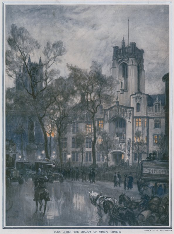 Abenddämmerung im Schatten von Wrens Türmen von Douglas Macpherson