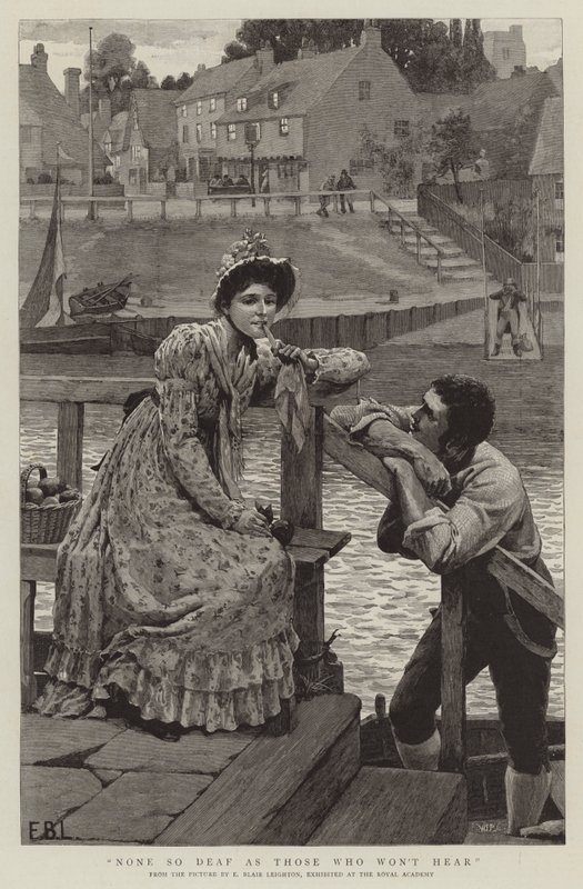 Keiner ist so taub wie der, der nicht hören will von Edmund Blair Leighton
