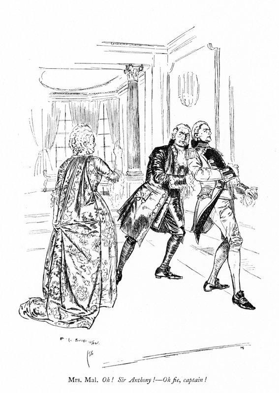 Illustration für Sheridans Die Rivalen von Edmund Joseph (after) Sullivan