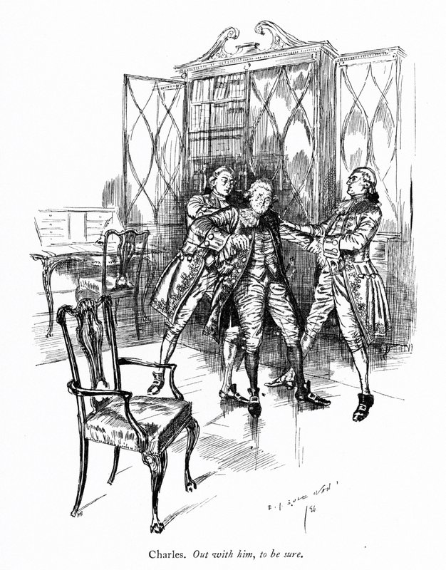 Illustration für Sheridans Die Schule der Übeltäter von Edmund Joseph (after) Sullivan