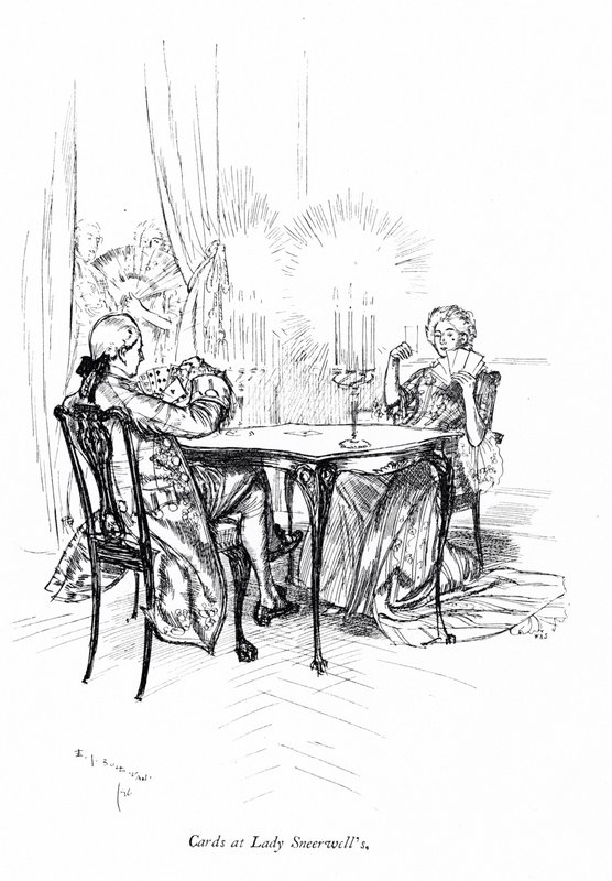 Illustration für Sheridans Die Schule der Übeltäter von Edmund Joseph (after) Sullivan