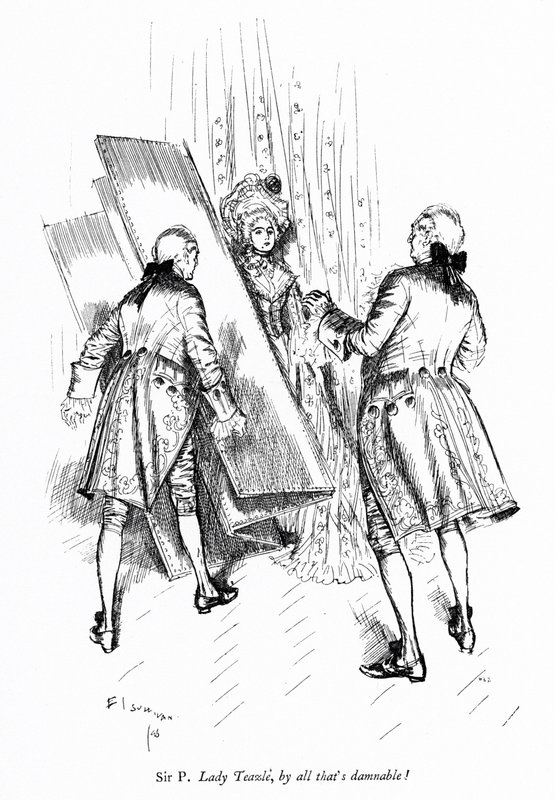 Illustration für Sheridans Die Schule der Schande von Edmund Joseph (after) Sullivan