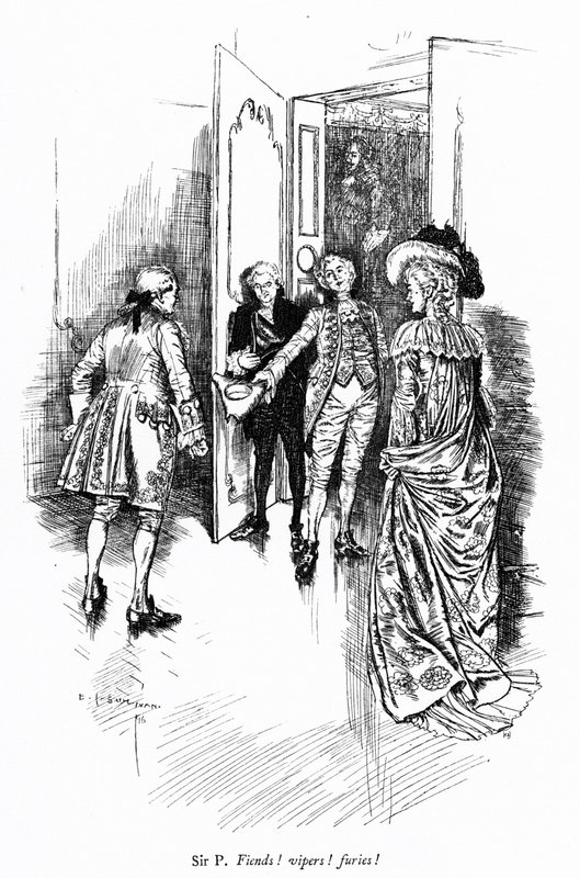 Illustration für Sheridans The School for Scandal von Edmund Joseph (after) Sullivan