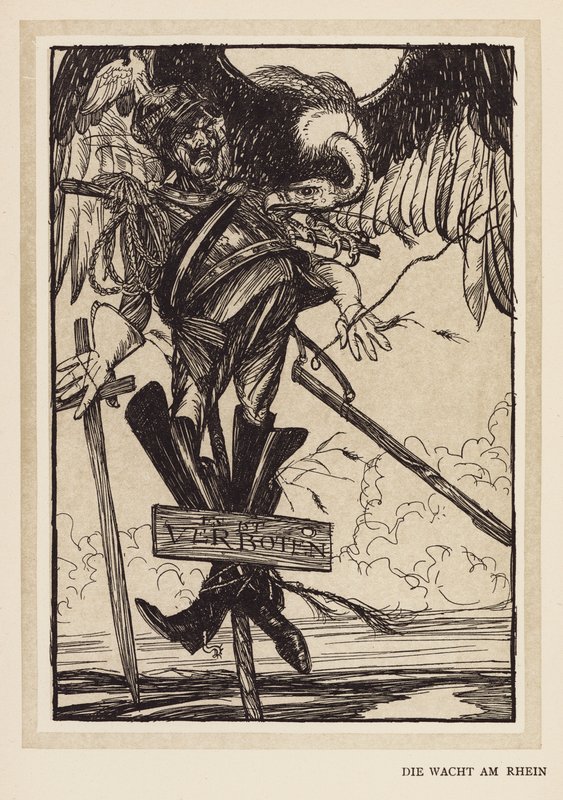 Der Kranz des Kaisers: Die Wacht am Rhein von Edmund Joseph (after) Sullivan