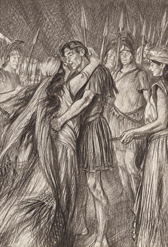 William Shakespeare: Antonius und Cleopatra, Akt IV, Szene 4 von Edmund Joseph (after) Sullivan