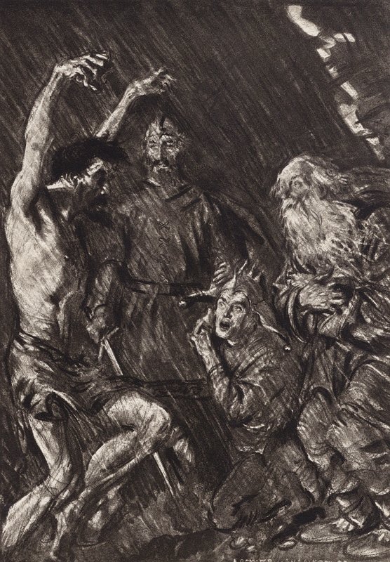 William Shakespeare: Die Tragödie von König Lear, Akt III, Szene 4 von Edmund Joseph (after) Sullivan