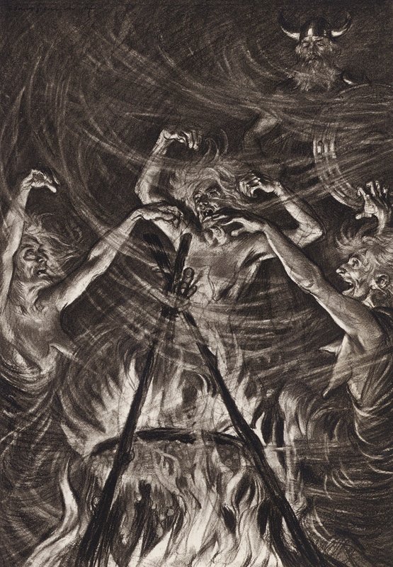 William Shakespeare: Die Tragödie von Macbeth, Akt IV, Szene 1 von Edmund Joseph (after) Sullivan