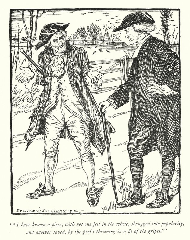 Illustration für Der Pfarrer von Wakefield von Oliver Goldsmith von Edmund Joseph Sullivan
