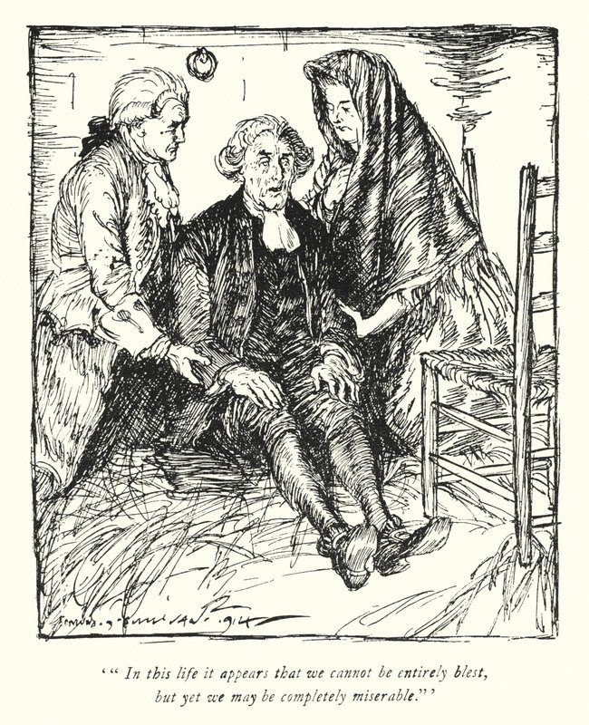 Illustration für Der Pfarrer von Wakefield von Oliver Goldsmith von Edmund Joseph Sullivan