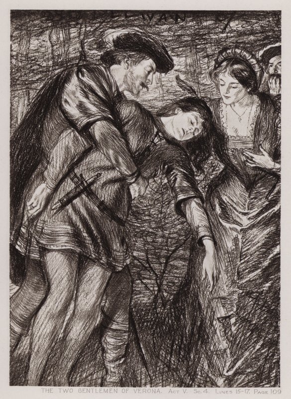 Die zwei Herren aus Verona, Akt V, Szene 4 von Edmund Joseph Sullivan