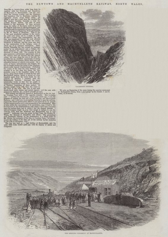 Die Newtown und Machynlleth Eisenbahn, Nordwales von Edmund Morison Wimperis