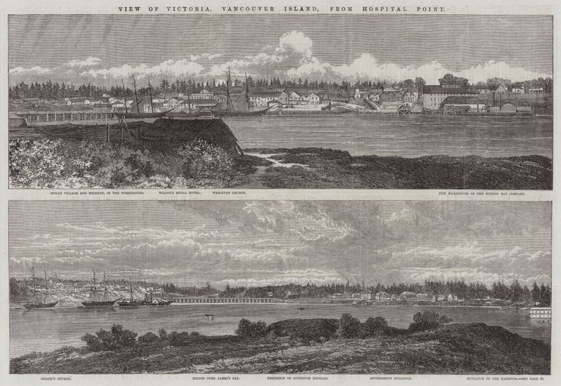 Blick auf Victoria, Vancouver Island, von Hospital Point von Edmund Morison Wimperis