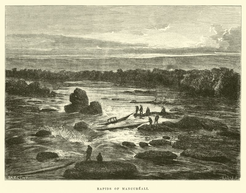 Stromschnellen von Mancureali von Edouard Riou