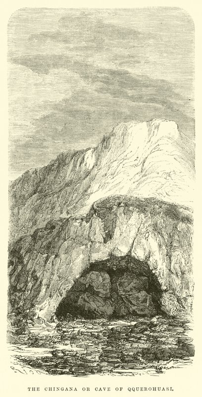 Die Chingana oder Höhle von Qquerohuasi von Edouard Riou