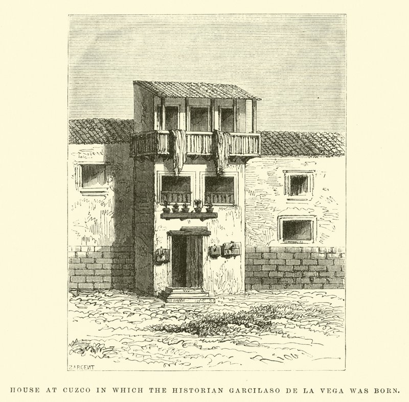 Haus in Cuzco, in dem der Historiker Garcilaso de la Vega geboren wurde von Edouard Riou