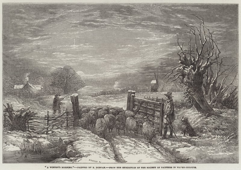 Ein Wintermorgen von Edward Duncan