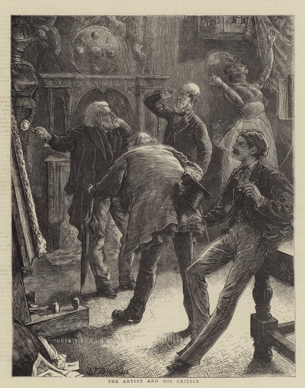 Der Künstler und seine Kritiker von Edward Frederick Brewtnall