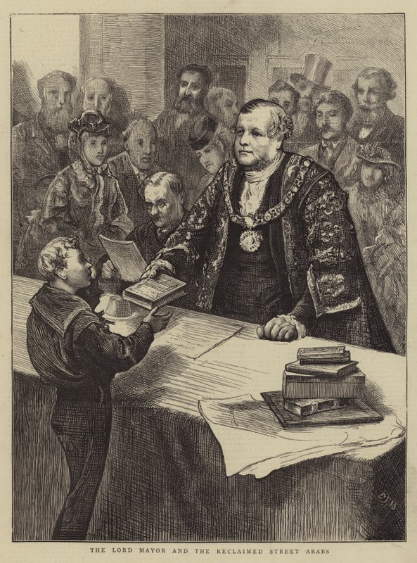 Der Lord Mayor und die geretteten Straßenkinder von Edward Frederick Brewtnall