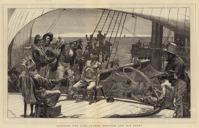 Überquerung der Linie, Vater Neptun und sein Hof von Edward John Gregory