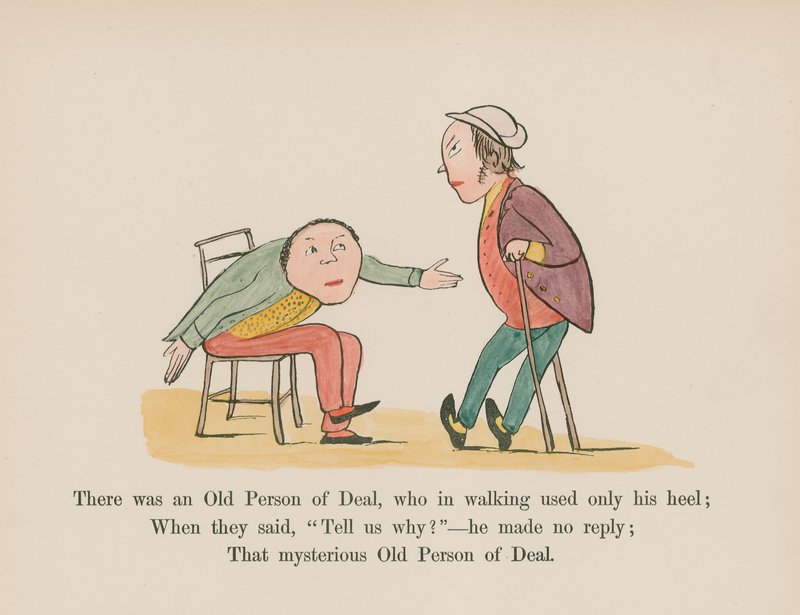 Es war eine alte Person von Deal, die beim Gehen nur ihre Ferse benutzte von Edward (after) Lear