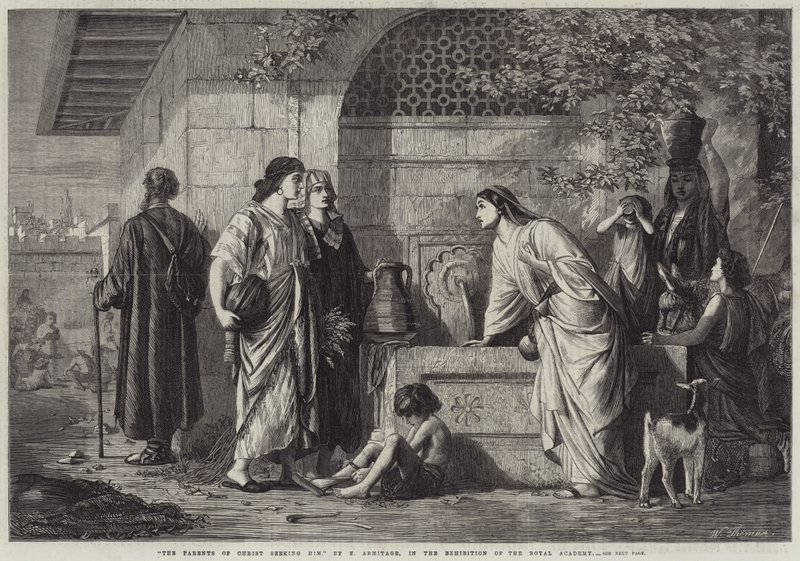Die Eltern Christi suchen ihn von Edward A. Armitage