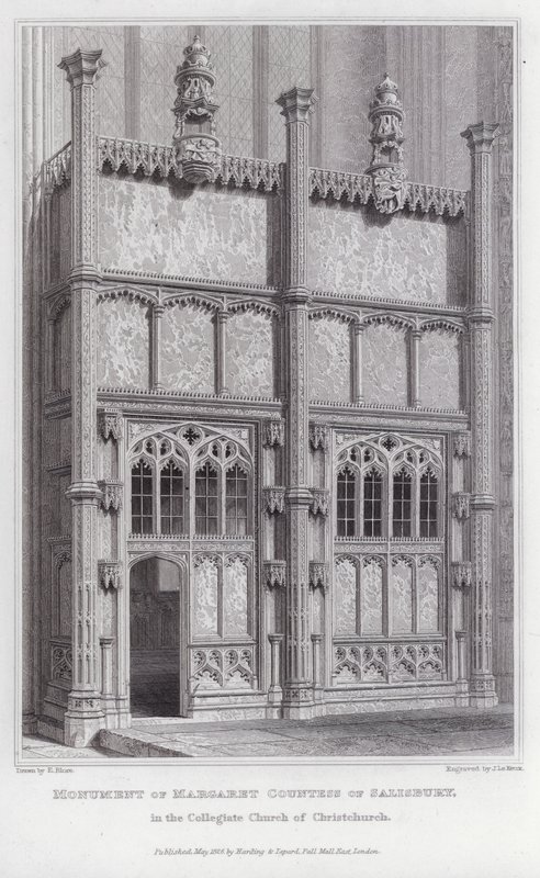 Denkmal von Margaret, Gräfin von Salisbury, in der Kollegiatkirche von Christchurch von Edward Blore
