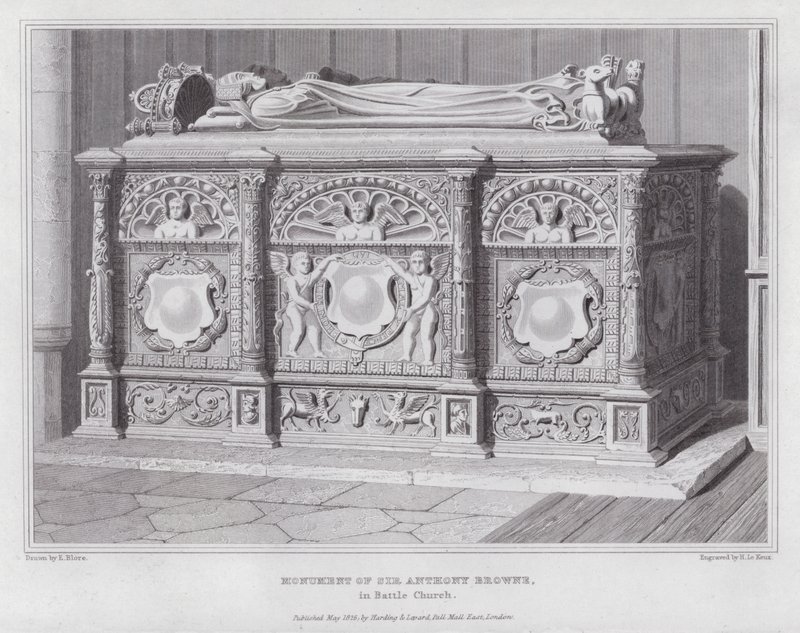 Denkmal von Sir Anthony Browne in der Battle Church von Edward Blore