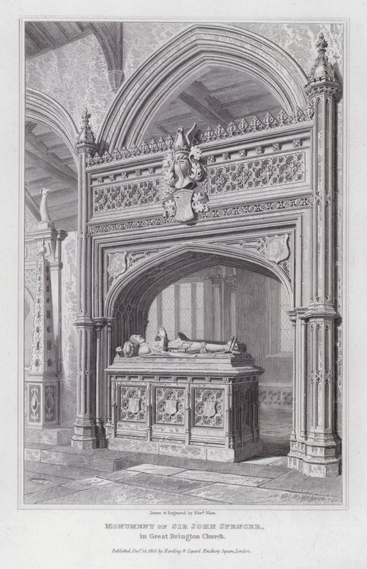 Denkmal von Sir John Spencer, in der Kirche von Great Brington von Edward Blore