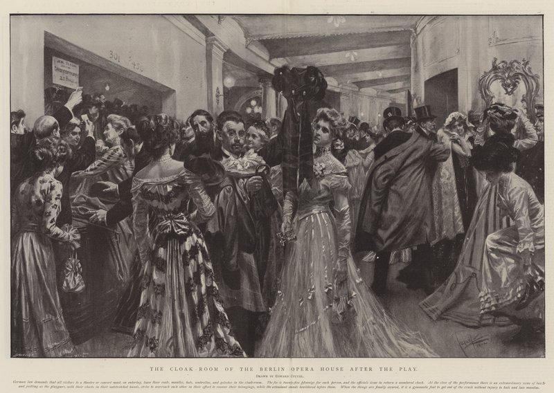 Die Garderobe der Berliner Oper nach dem Spiel von Edward Cucuel