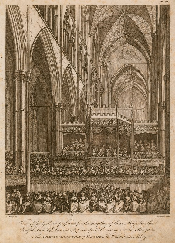 Gedenkfeier für Händel, Westminster Abbey, London von Edward Dayes
