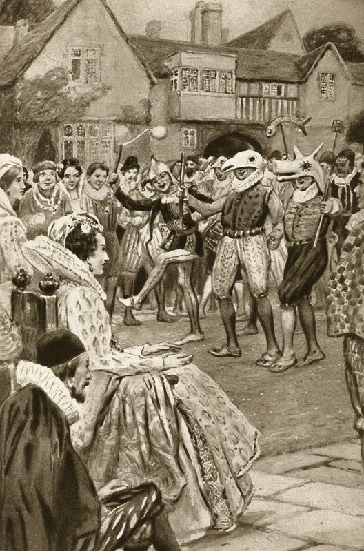 Königin Elisabeth I. wird von Narren unterhalten von Edward Frederick Skinner