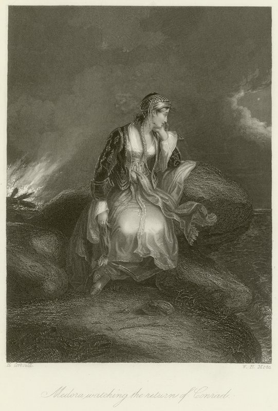 Medora beobachtet die Rückkehr von Conrad von Edward Henry Corbould