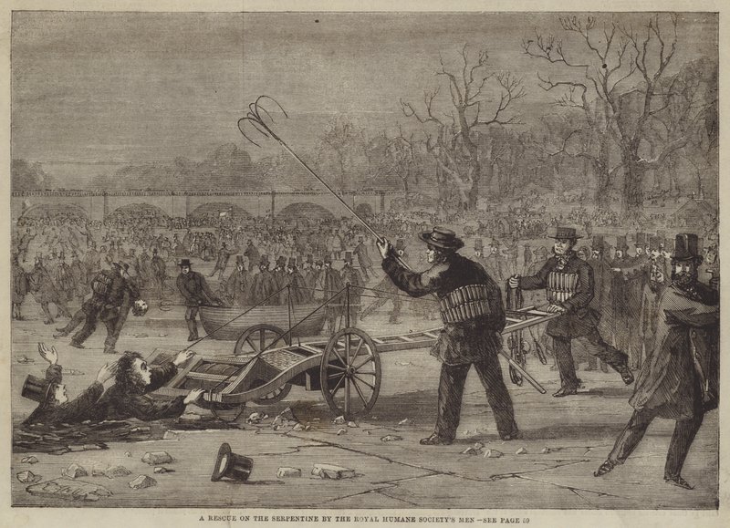 Eine Rettung auf der Serpentine durch die Männer der Royal Humane Society von Edward Hull