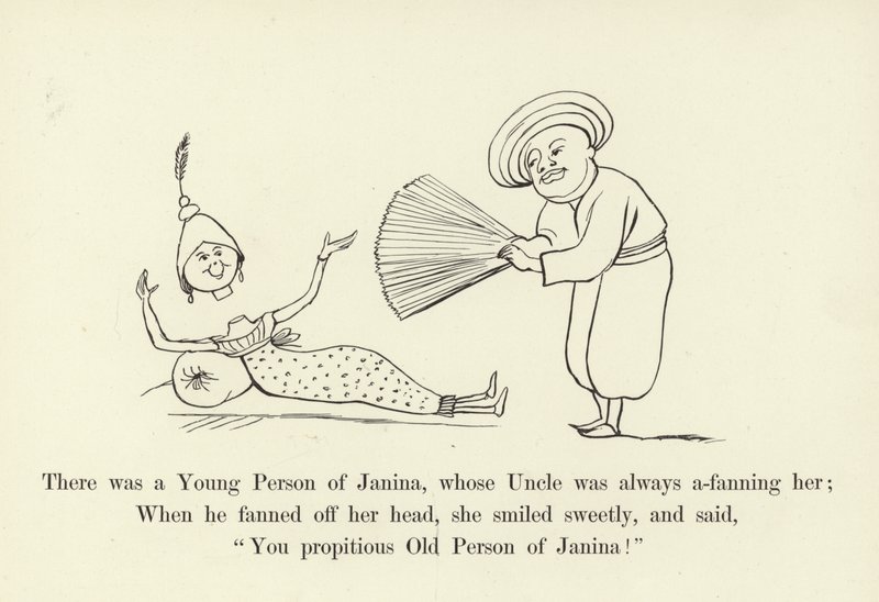 Es war eine junge Person aus Janina, deren Onkel sie immer fächerte von Edward Lear