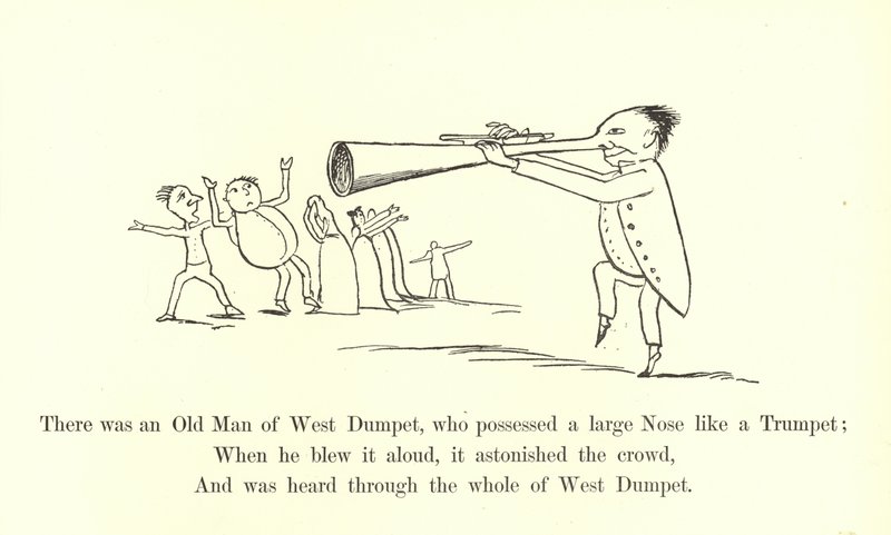 Es war ein alter Mann von West Dumpet, der eine große Nase wie eine Trompete besaß von Edward Lear