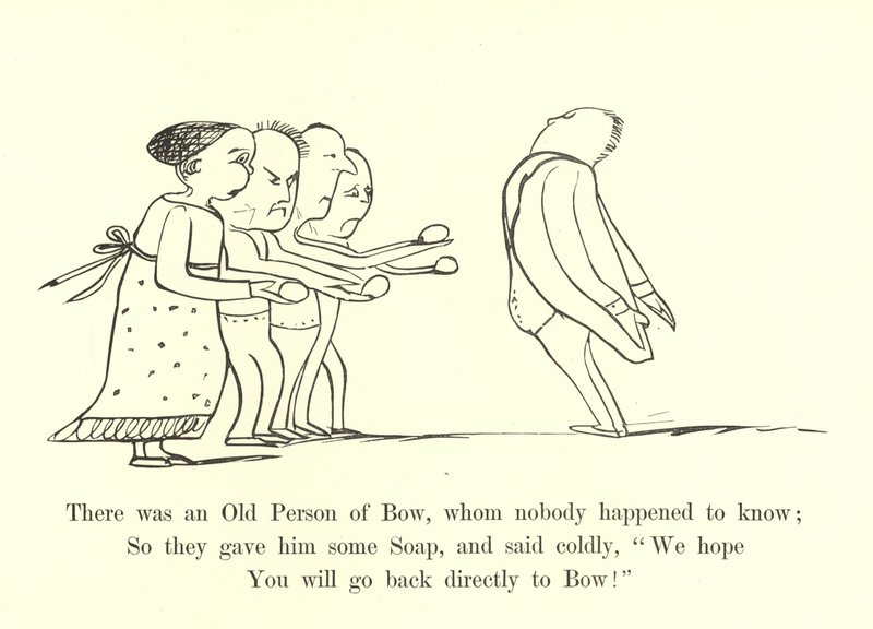 Es war eine alte Person von Bow, die niemand kannte von Edward Lear