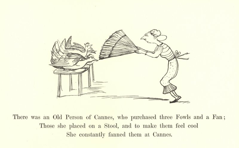 Es war ein alter Mann aus Cannes, der kaufte drei Hühner und einen Fächer von Edward Lear